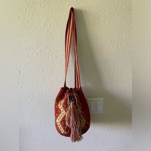 Wayuu hand crochet mochila bag